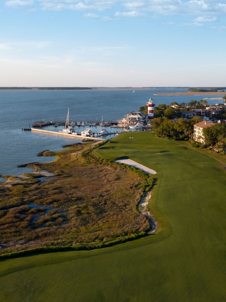 Ariel image of harbour town golf links